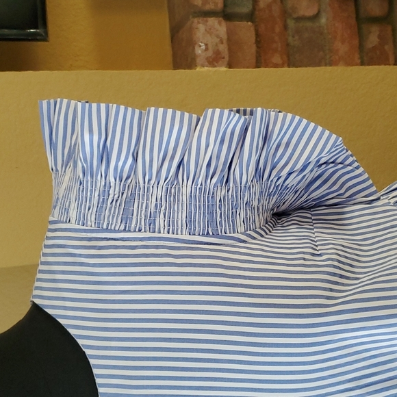 🆕️ English Factory Blue & White Striped Mini Dress SIZE: XS - Picture 9 of 16